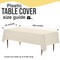 Exquisite 12-Pack Premium Plastic Tablecloth 54in. x 108in. Rectangle Plastic Table Cover